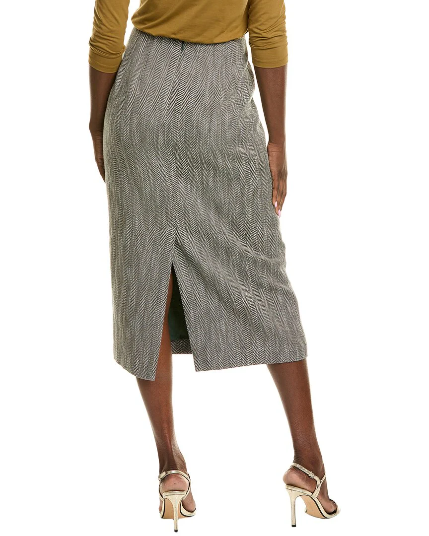 Lafayette 148 New York Linen & Wool-Blend Skirt