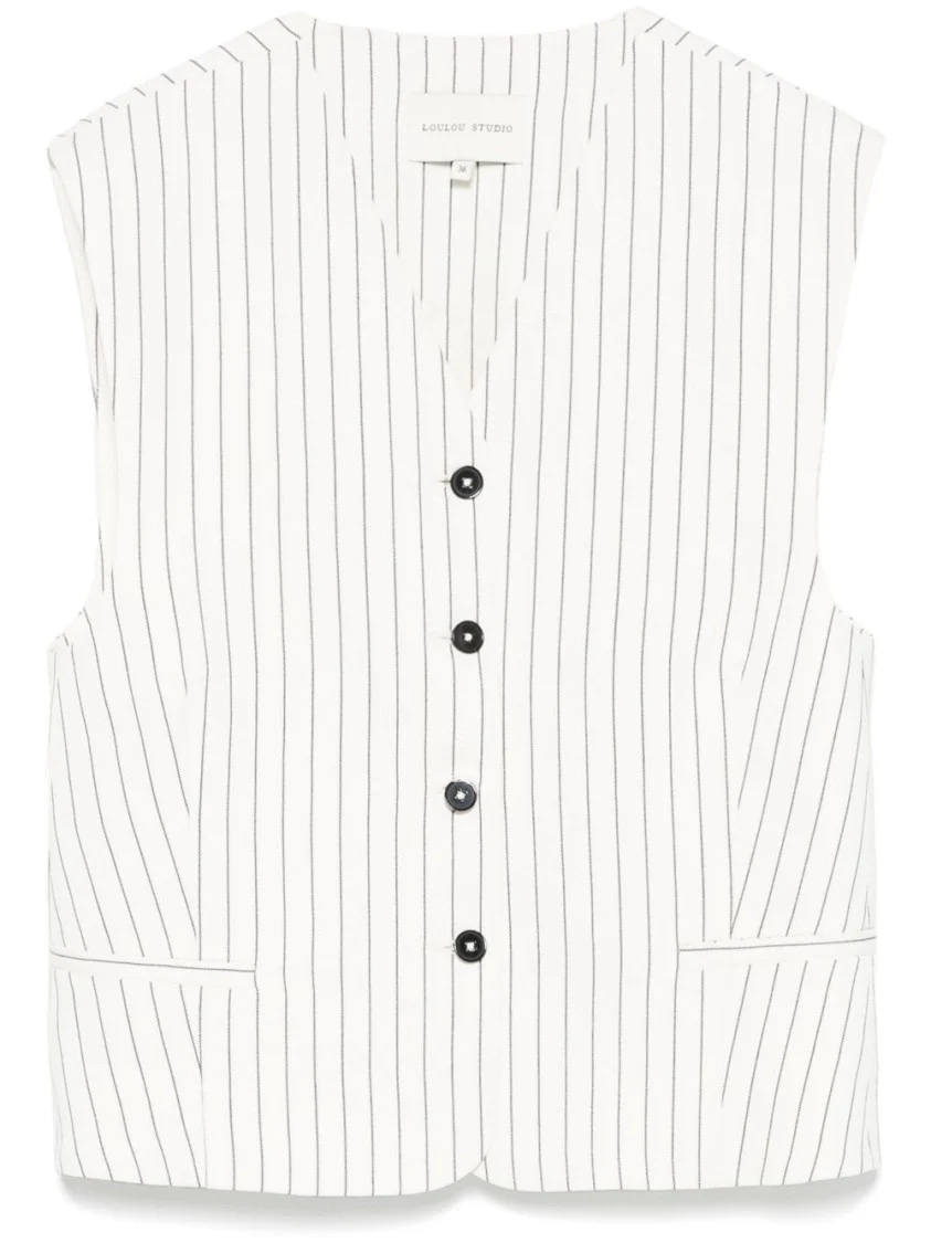 White Striped Waistcoat