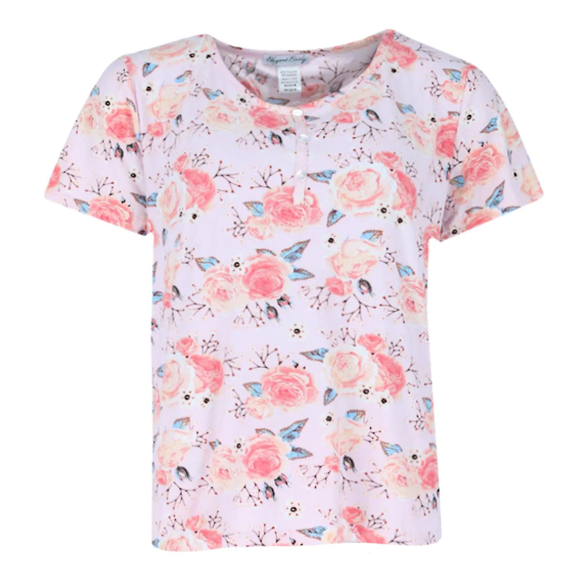 Women's Plus Size Floral Short Sleeve Capri Set