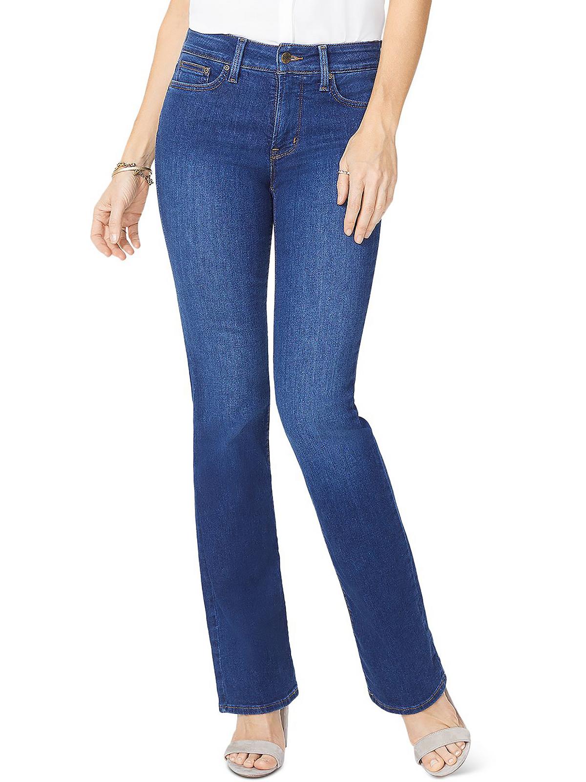 Womens Tummy-Control Mid-Rise Bootcut Jeans