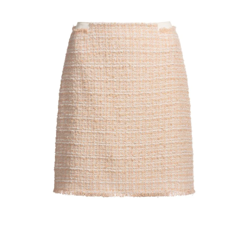 Tweed skirt with stretch-cotton waistband