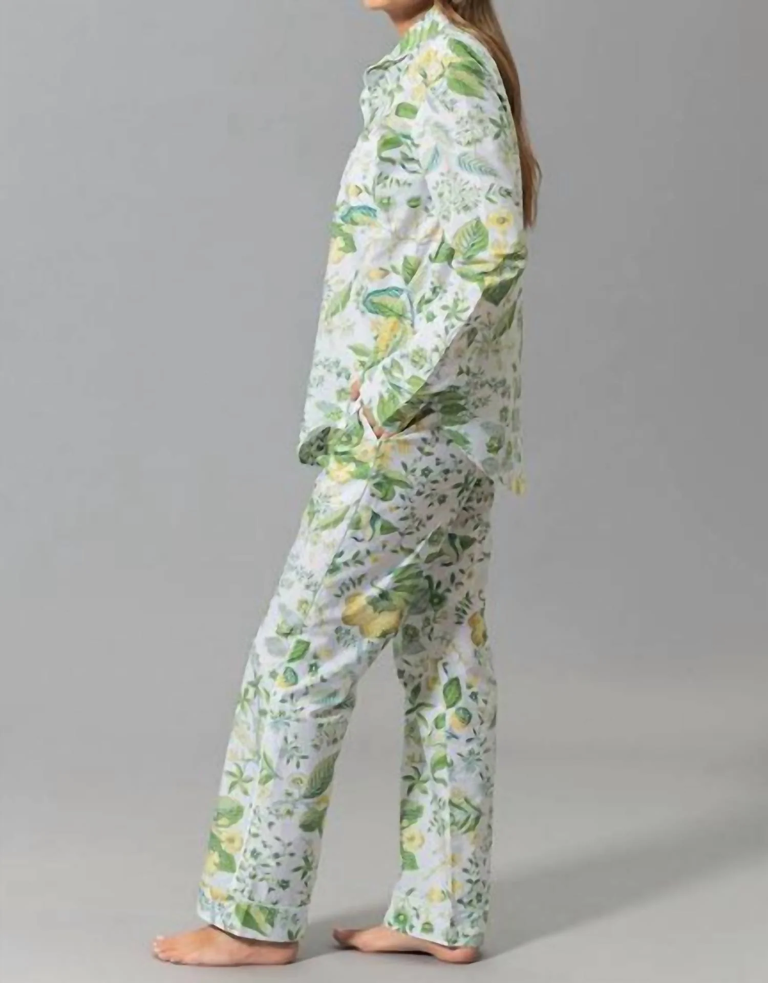 Luca Pajama Set In Pomegranate Citrus