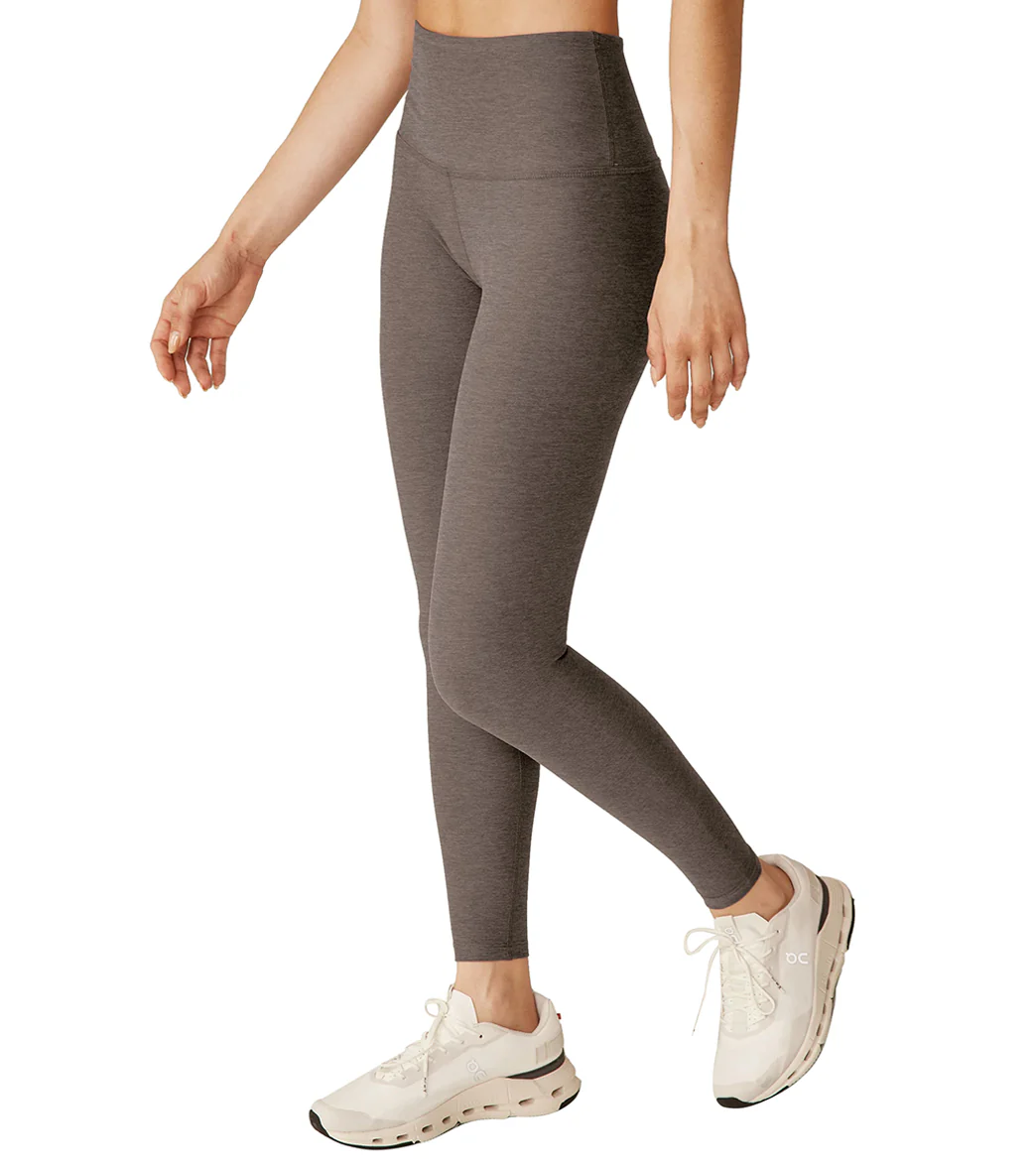 Beyond Yoga Spacedye High Waisted Caught In The Midi 7/8 Yoga Leggings Soft Umber Heather