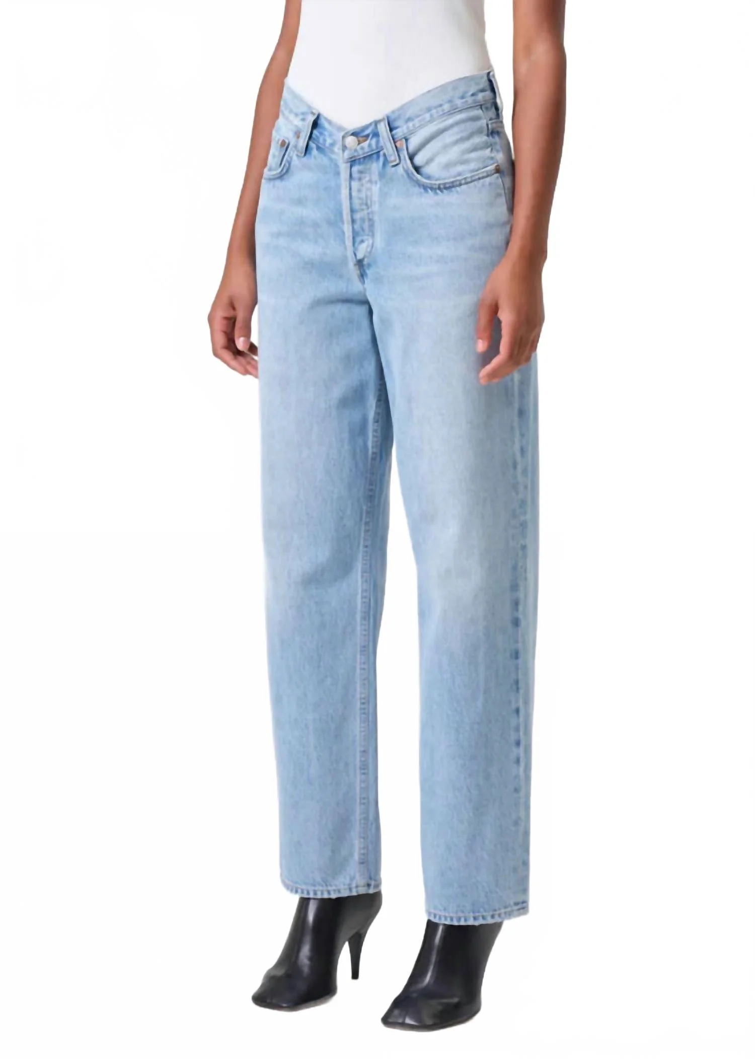 V Waist Baggy Jeans In Prevail