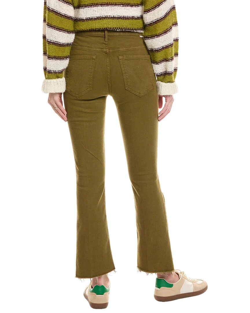 MOTHER The Insider Crop Step Fray Fir Green Jean