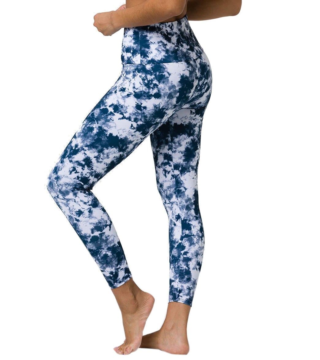 Onzie High Waisted Basic 7/8 Yoga Leggings Acid Wash