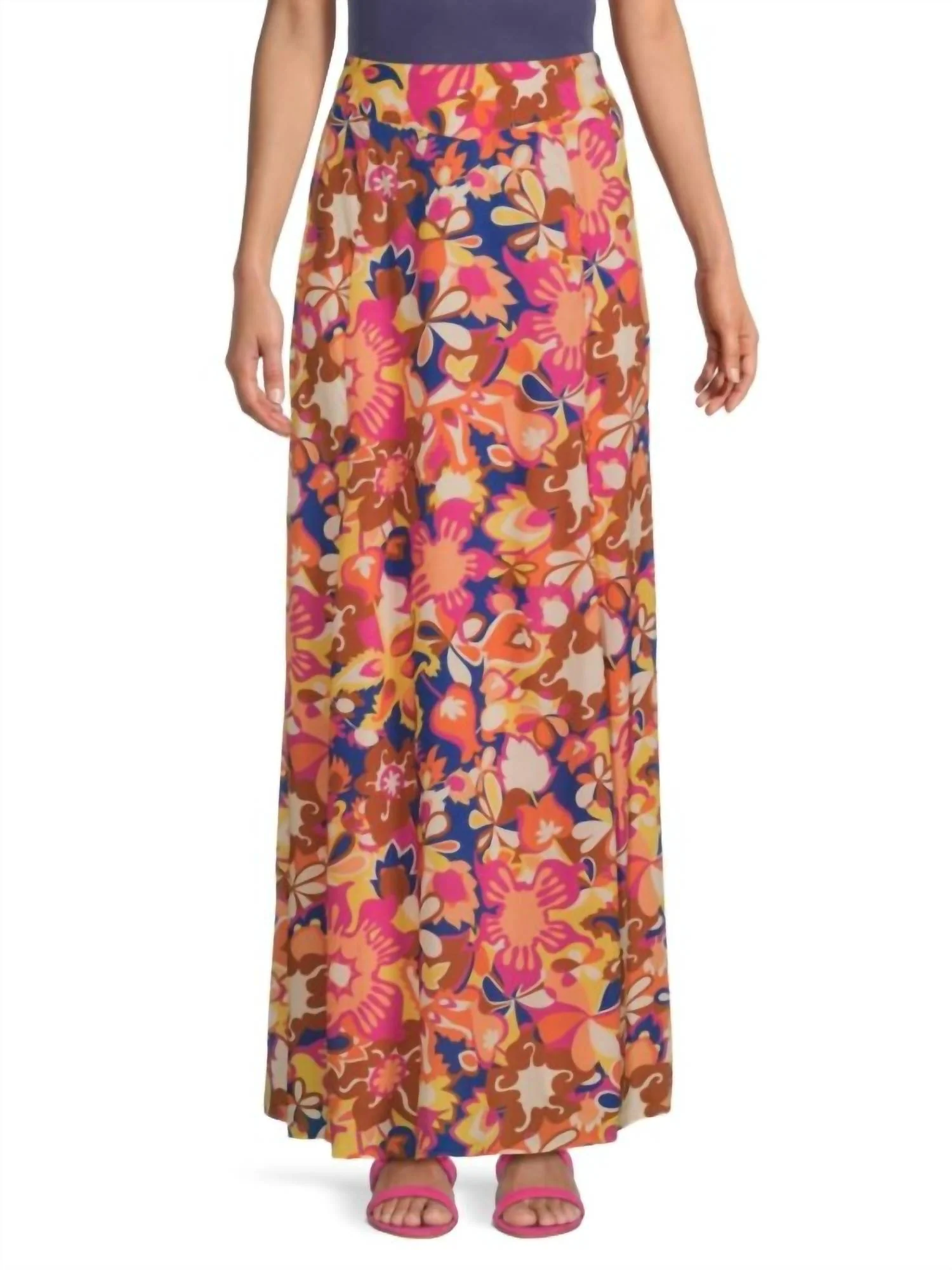 Sanna Floral Maxi Skirt In Multi