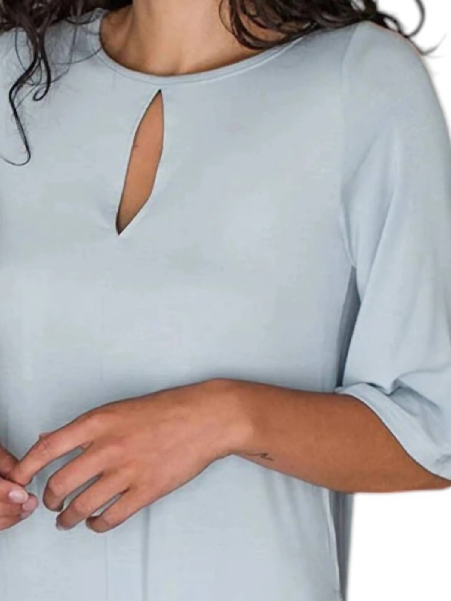 Kat Lounge Bamboo Pajama Set In Sky