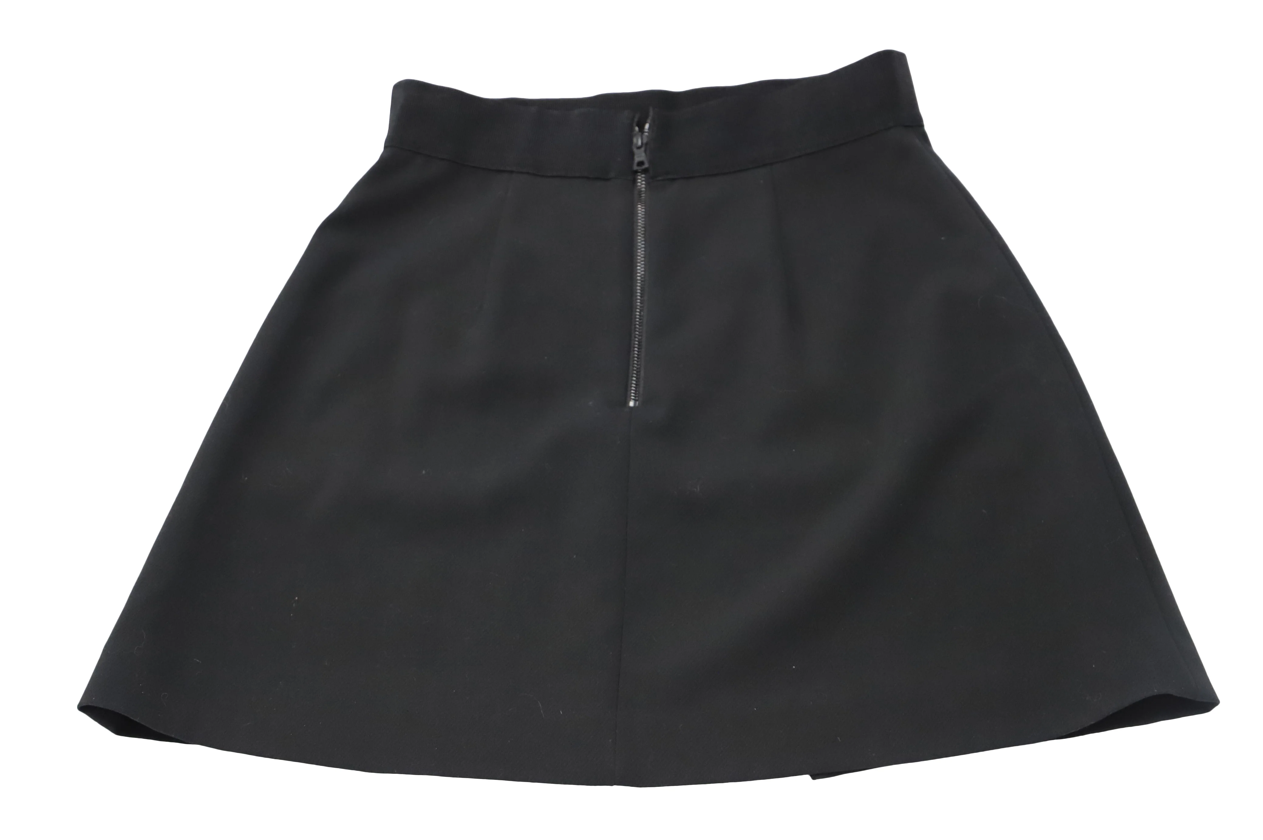 Alice + Olivia Ericka Overlap Mini Skirt in Black Polyester