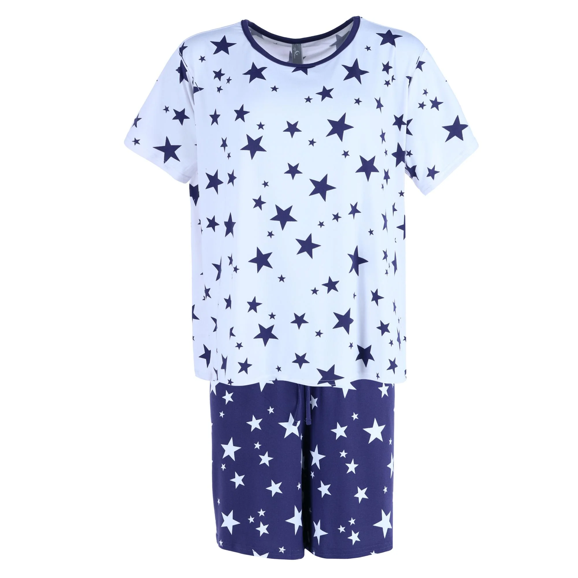 Women's Plus Size Star Print Short Pajama Set