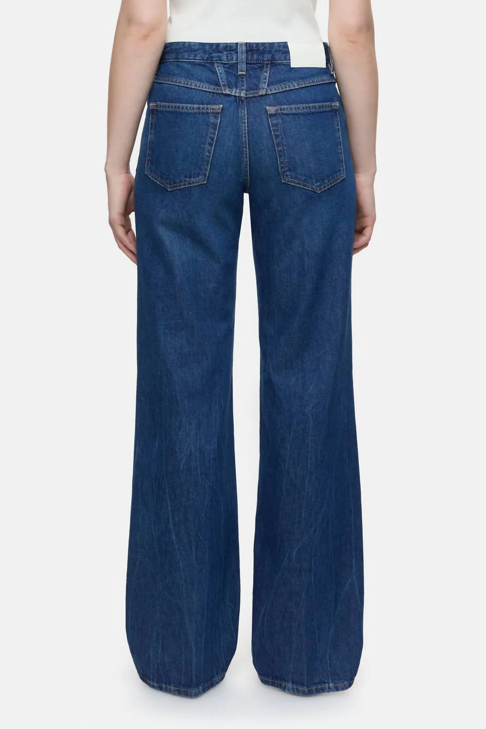 Gillan Wide Leg Jeans In Dark Blue
