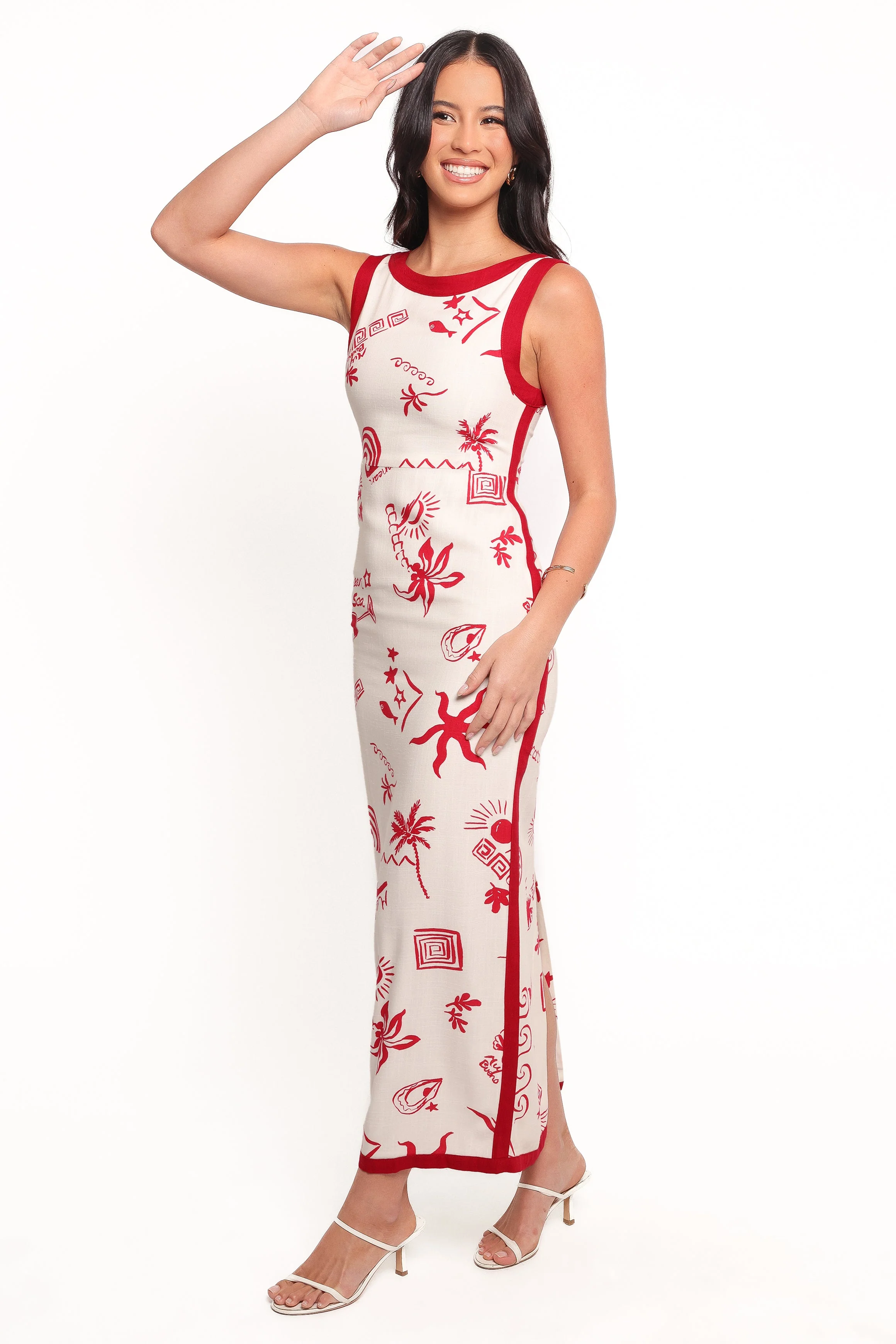 Fiori Maxi Dress - Red