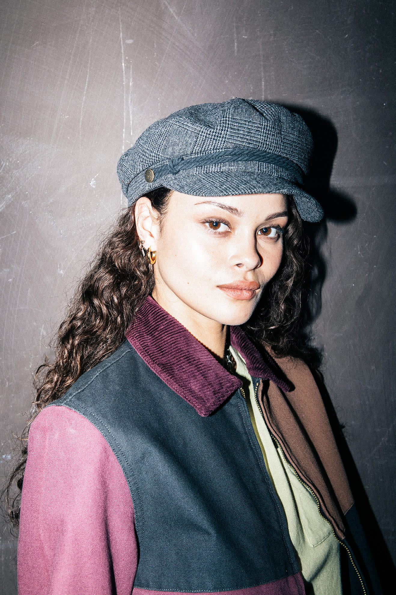 Fiddler Fisherman Cap - Grey Shadow Plaid