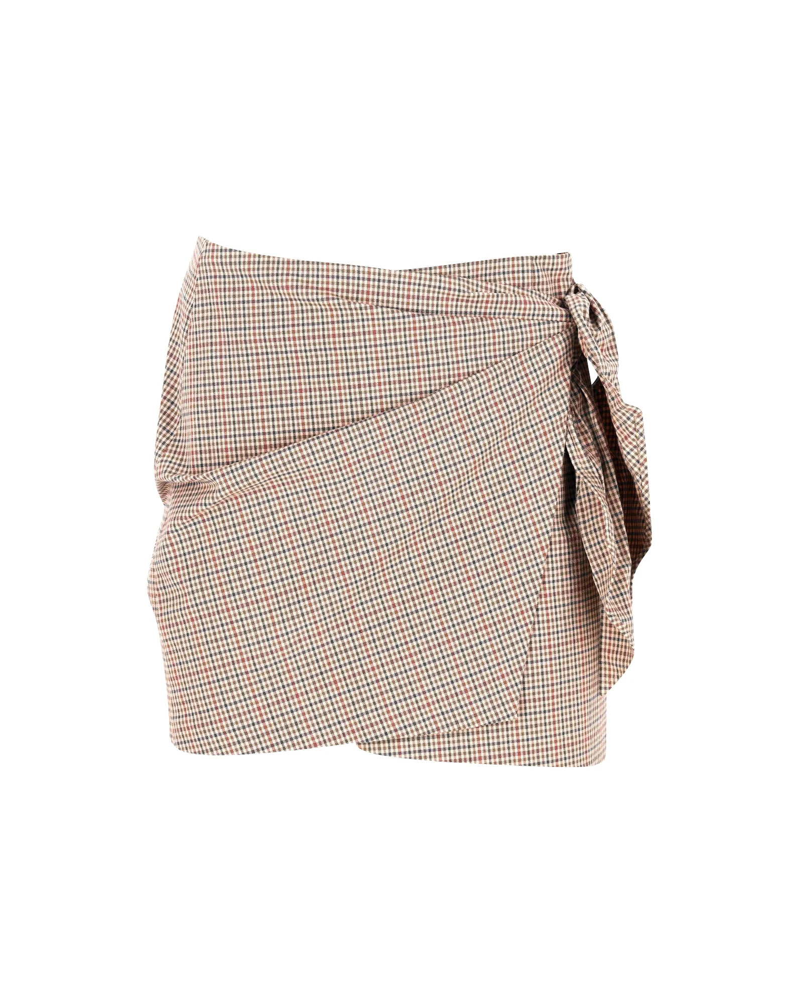 Etoile Isabel Marant Check Print Skirt in Multicolor Cotton