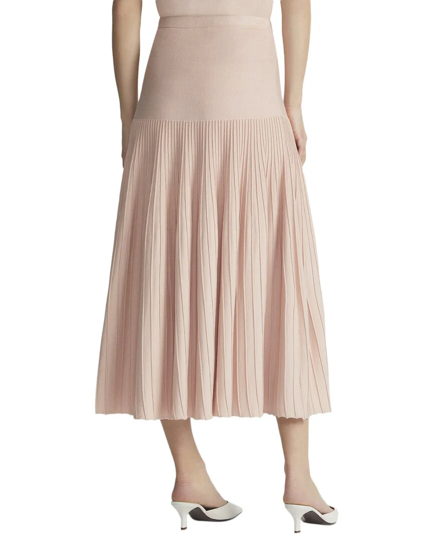 Lafayette 148 New York Ottoman Stitch Drop Yoke Skirt