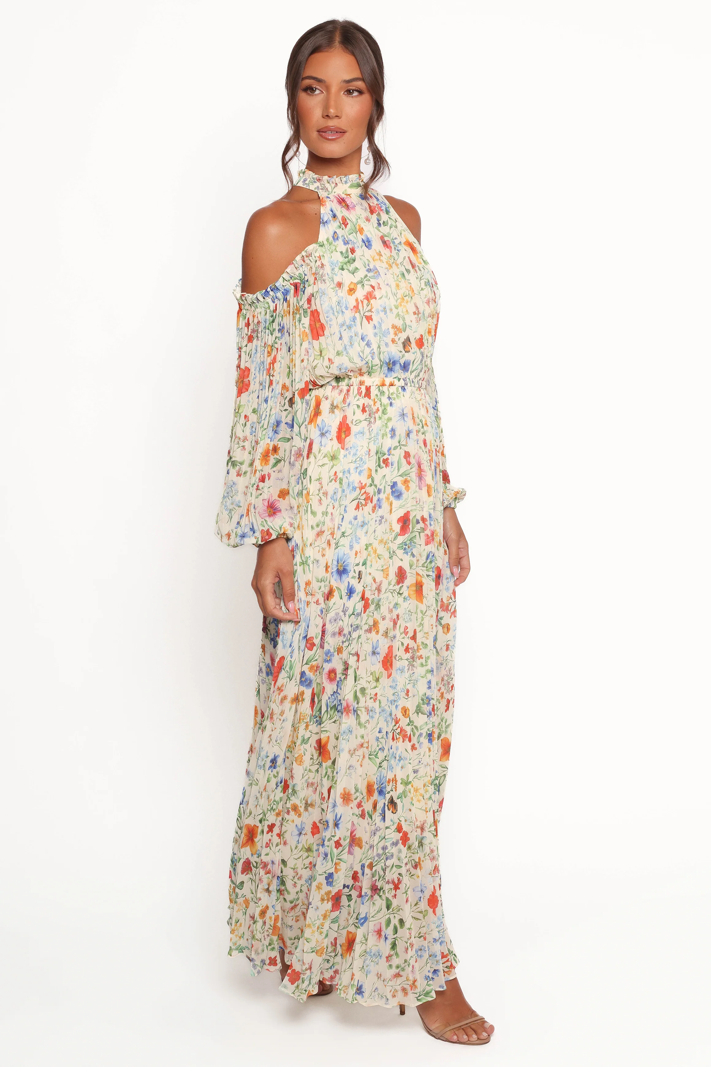 Hilary Pleated Maxi Dress - Garden Floral