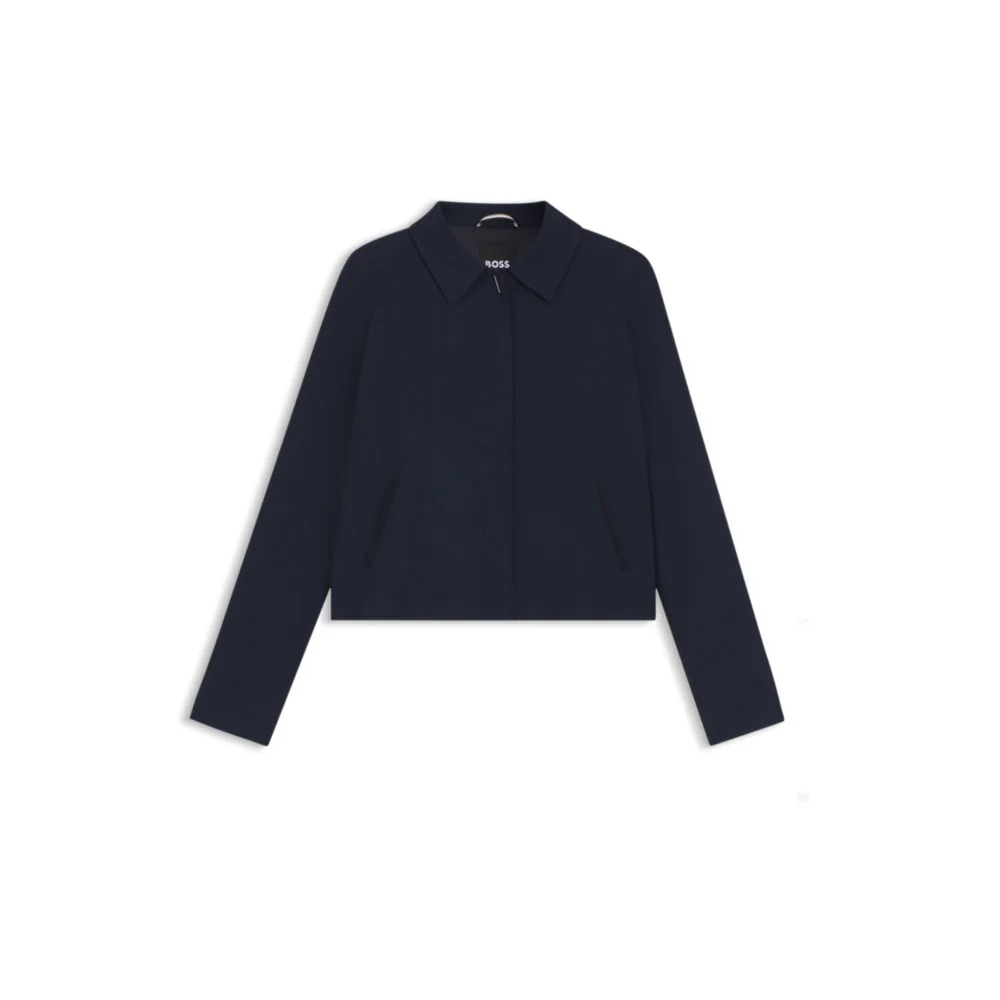 Crepe blazer with concealed closure