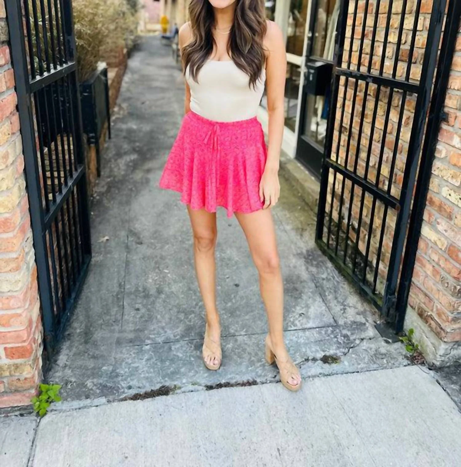 Mila Skirt In Pink Tribal