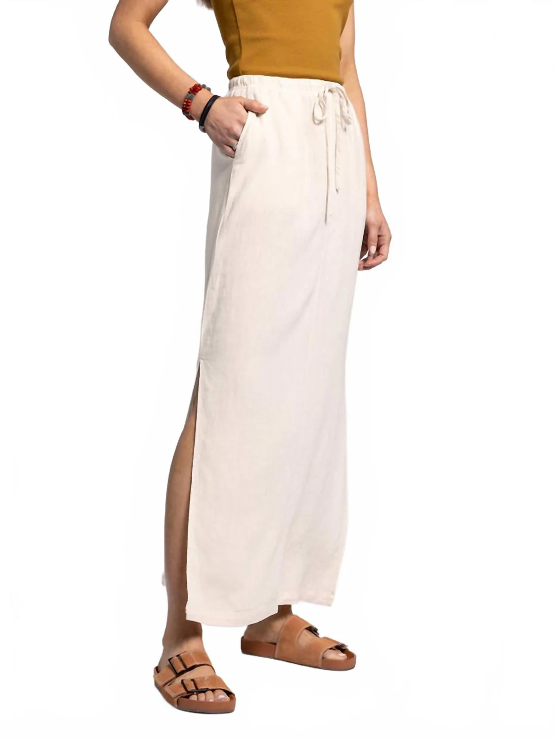 Alcove Skirt In Taupe Heather