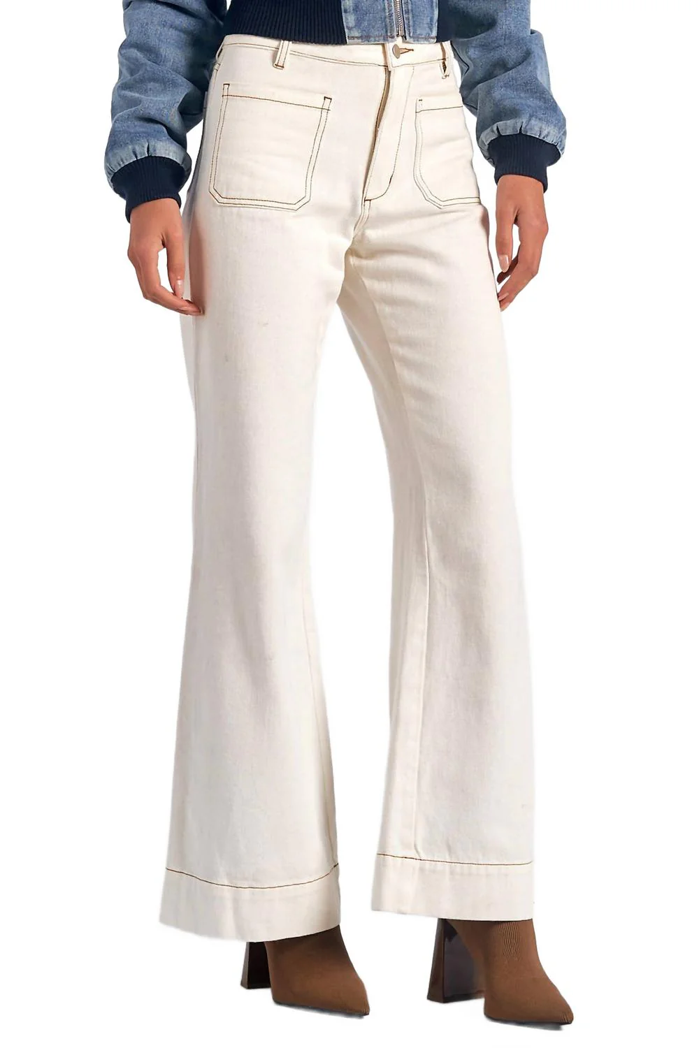 Wide Leg Jeans In White