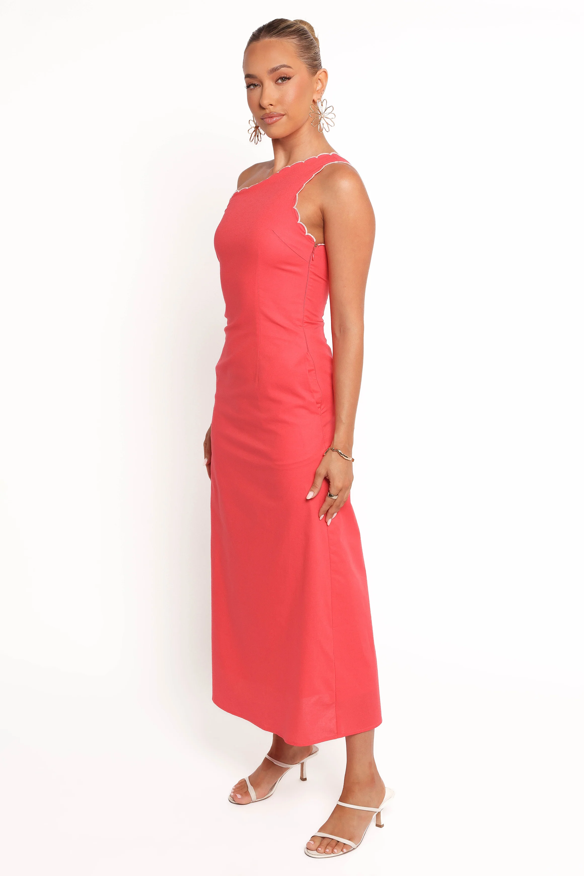 Amani Midi Dress - Coral