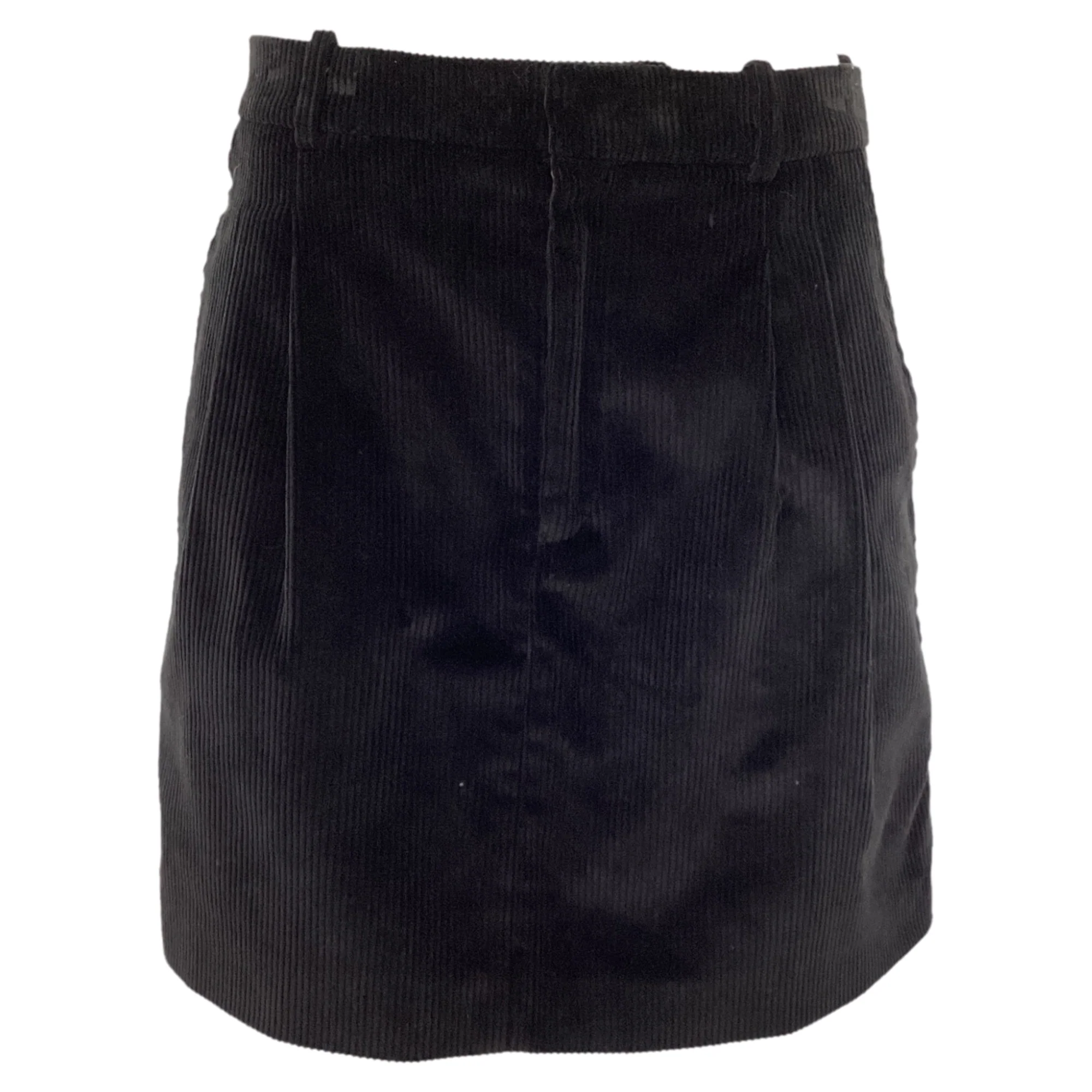 Marni Mini A-Line Skirt in Black Corduroy