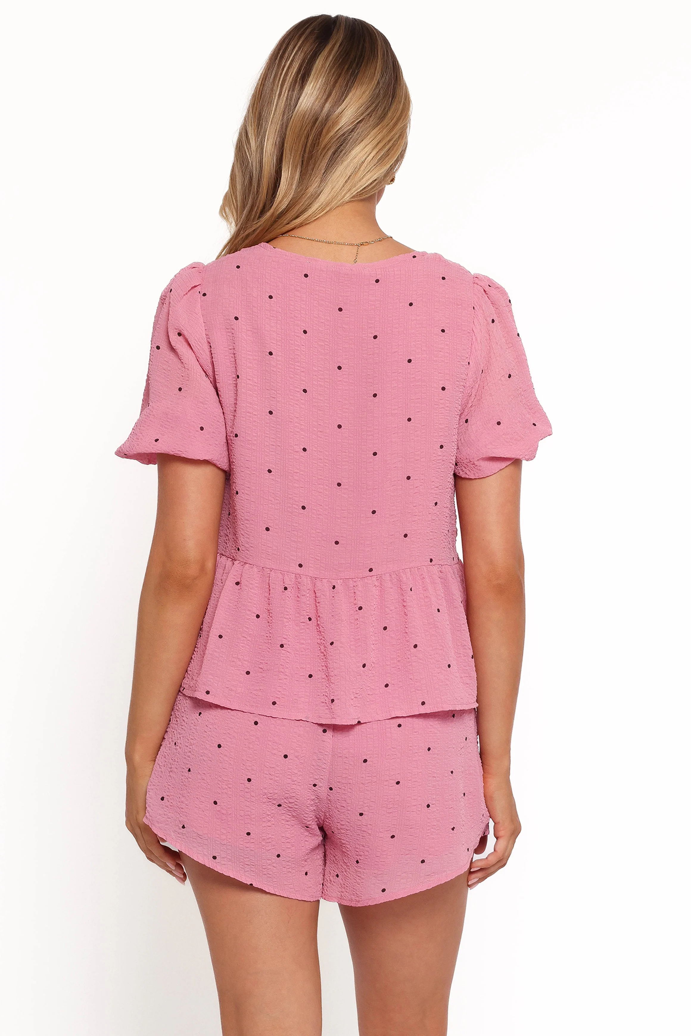 Dory Top - Pink Polka Dot