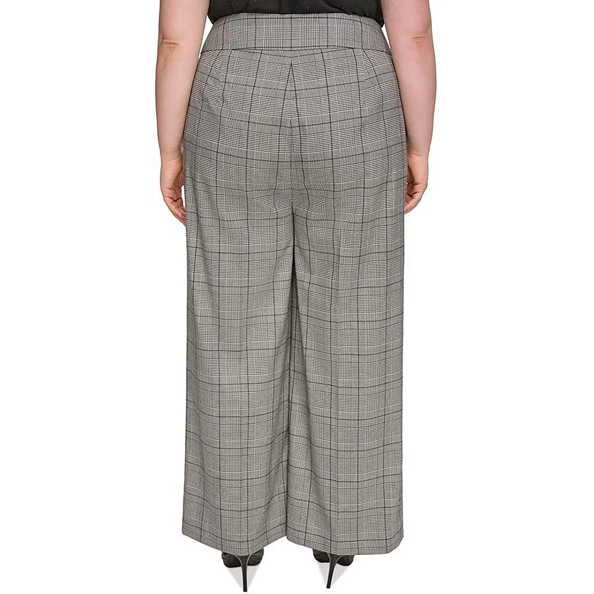 Plus Womens Houndstooth Business Dress Pants