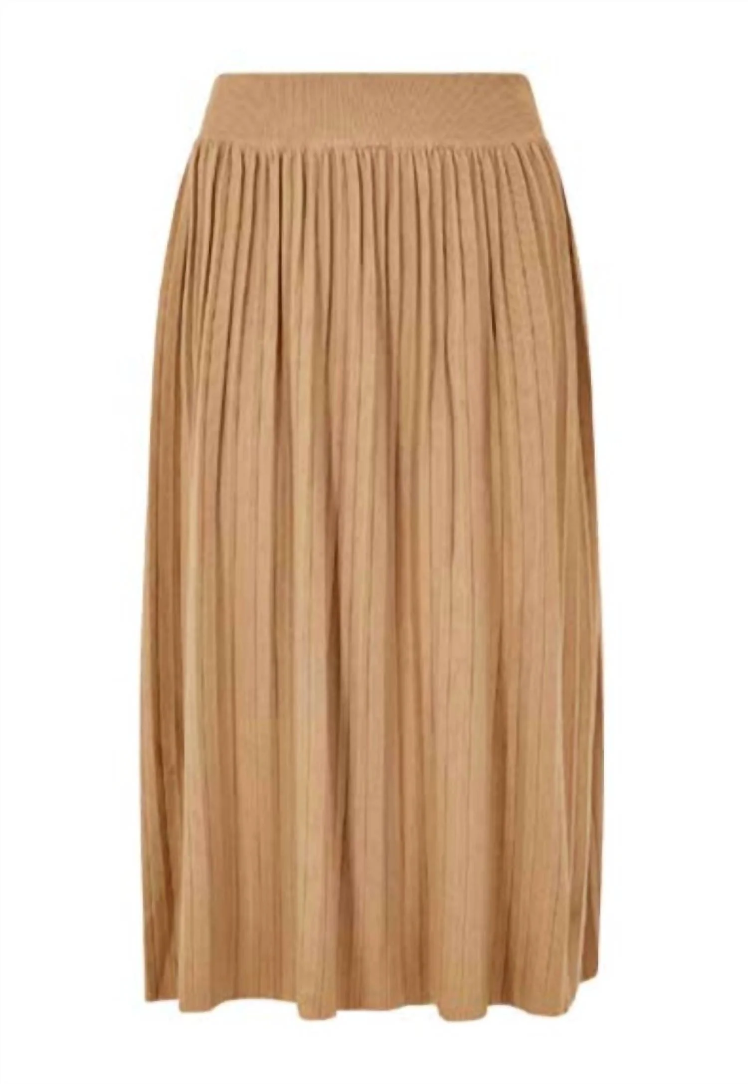 Women's Harper Pleated Knit Skirt In Stone
