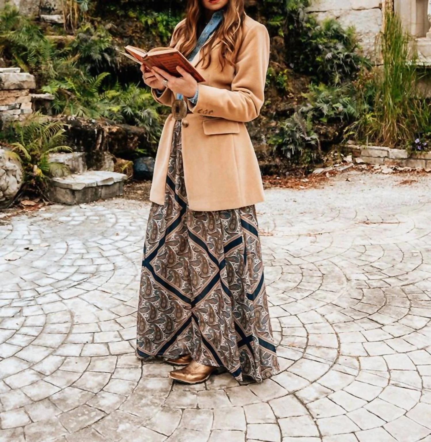 Paisley Maxi Skirt In Multicolor