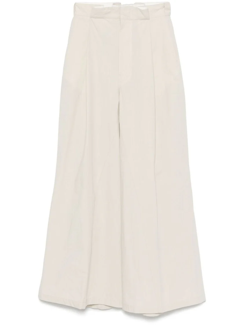 Light Beige Pleated Trousers