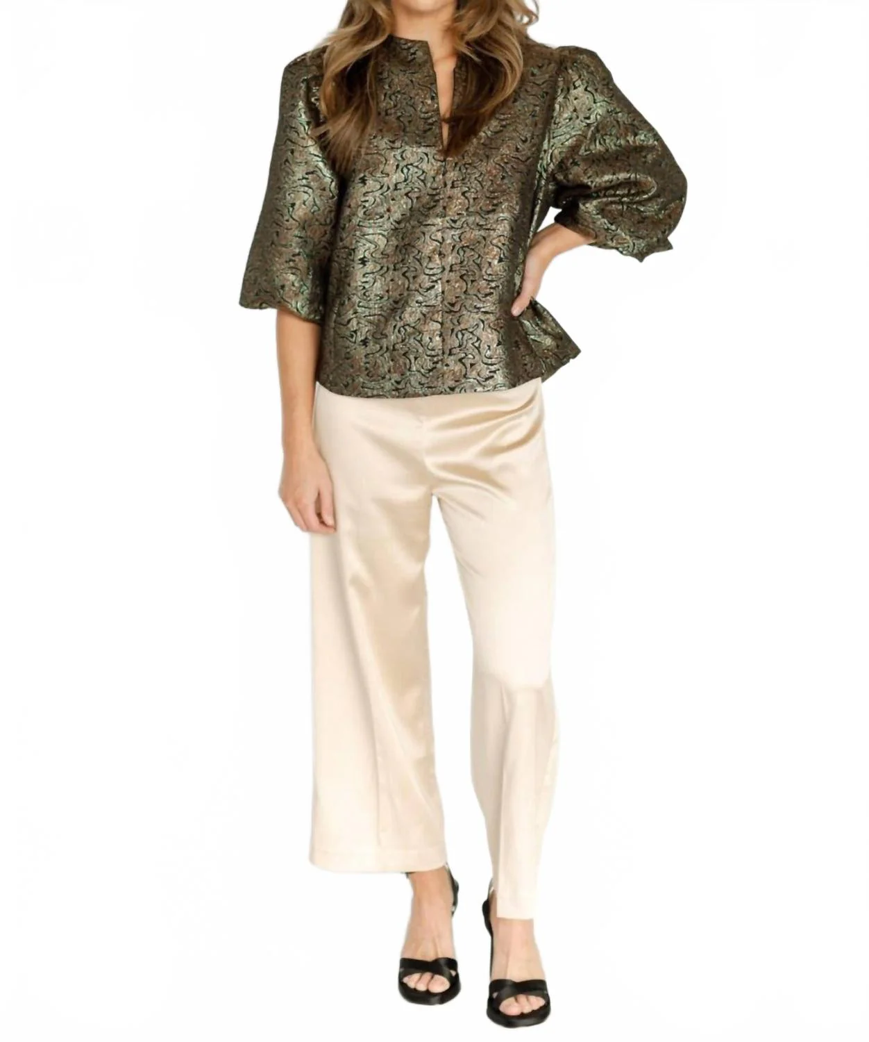 Women's Satin Pant In Pale