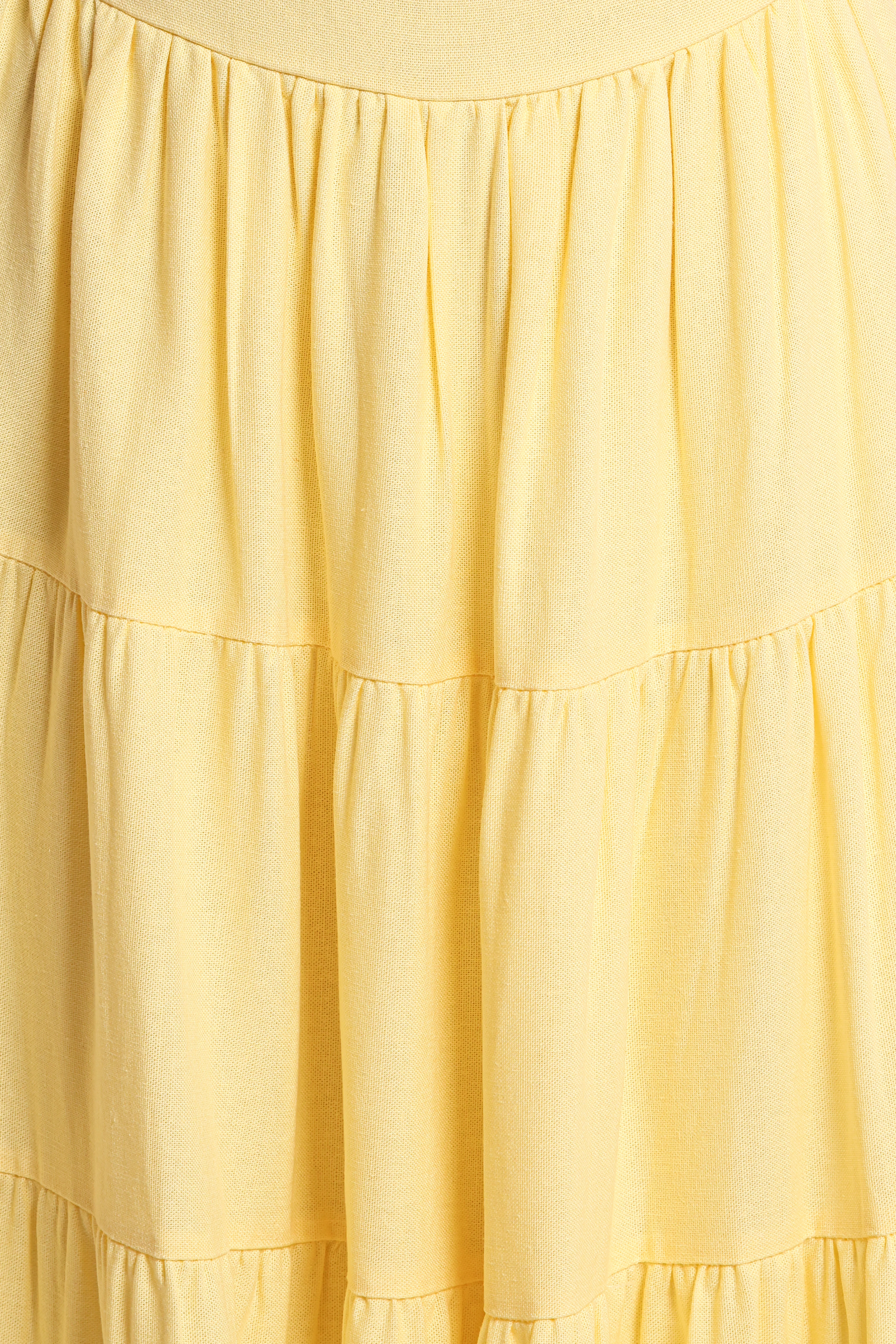Sitara Strapless Midi Dress - Yellow
