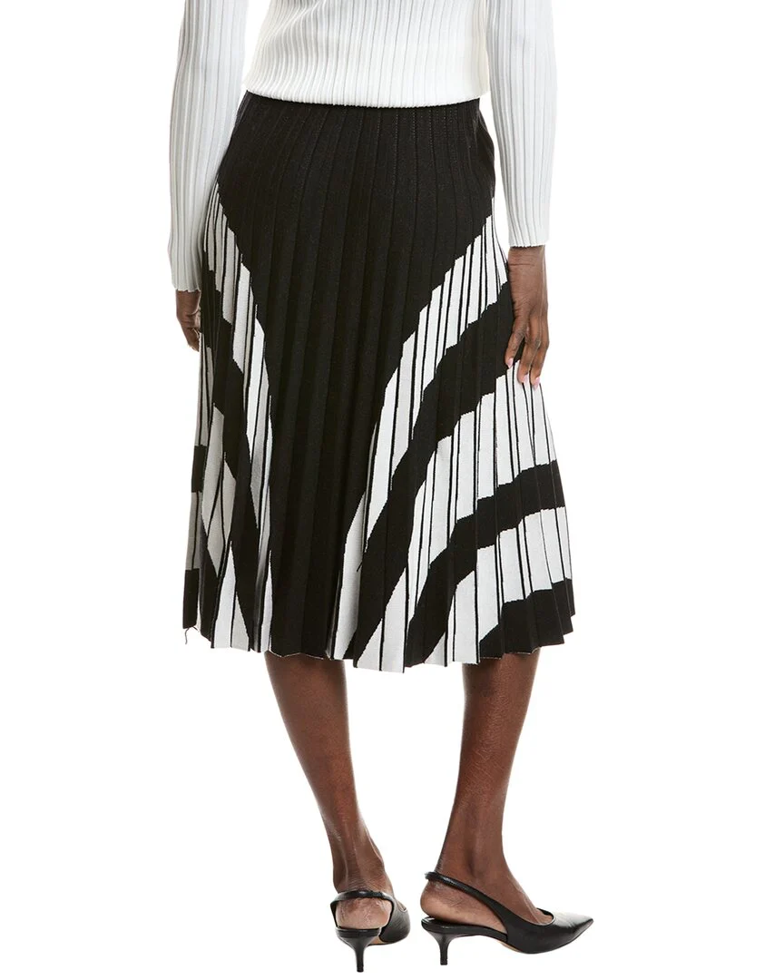 T Tahari Pleated Knit Mini Skirt