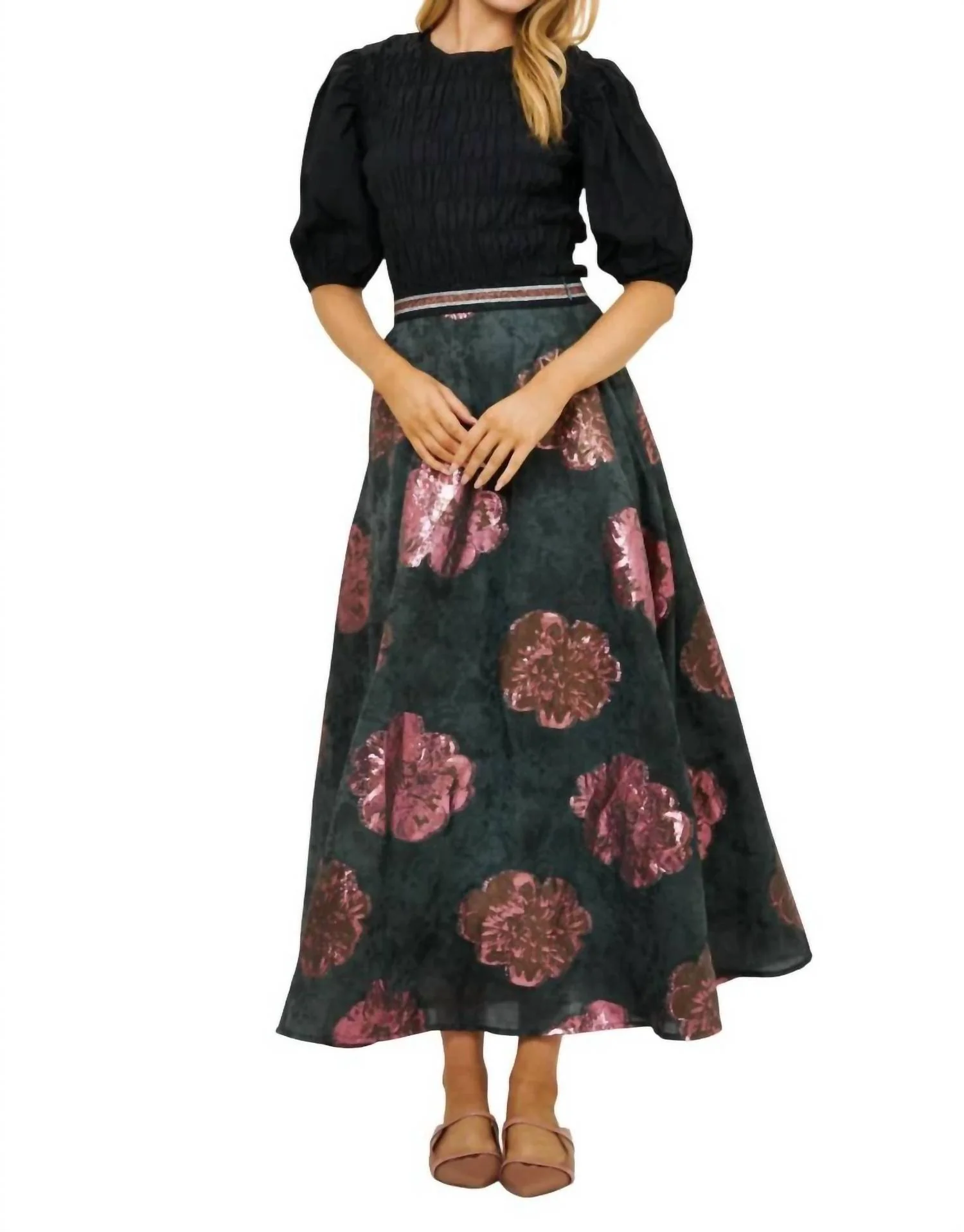 Swing Skirt In Rosa Black