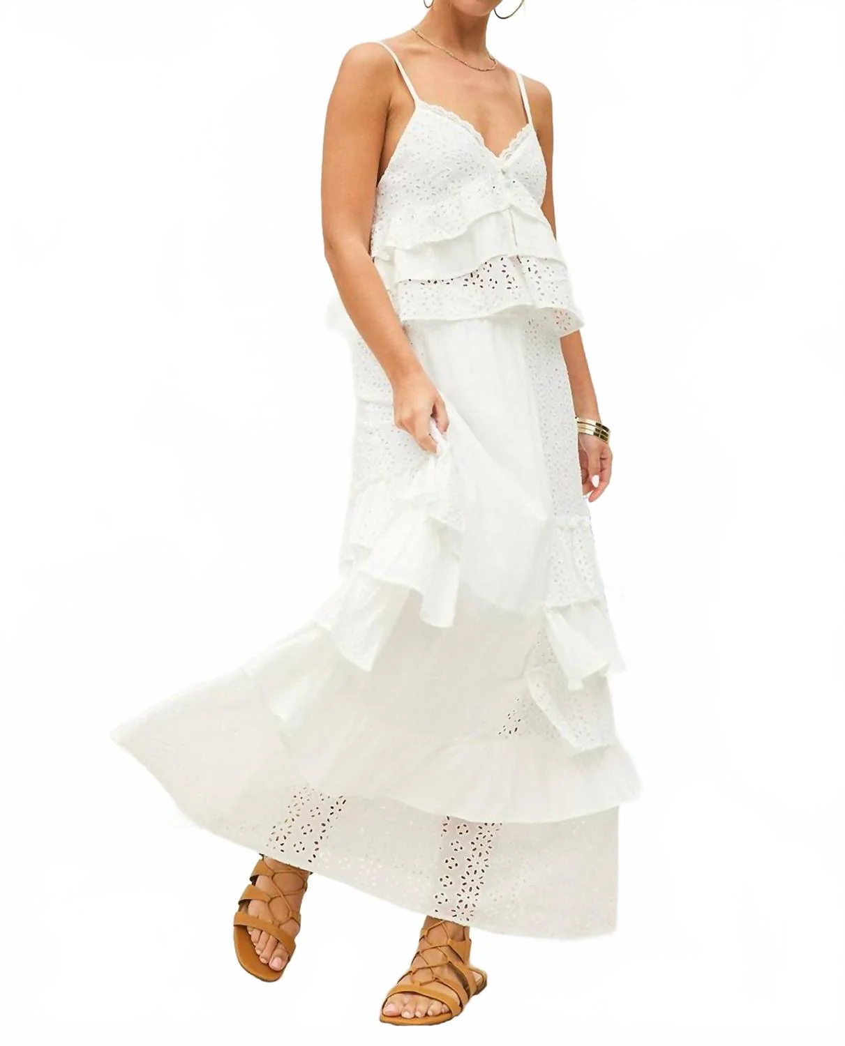 Crop Top And Skirt Set In Off White