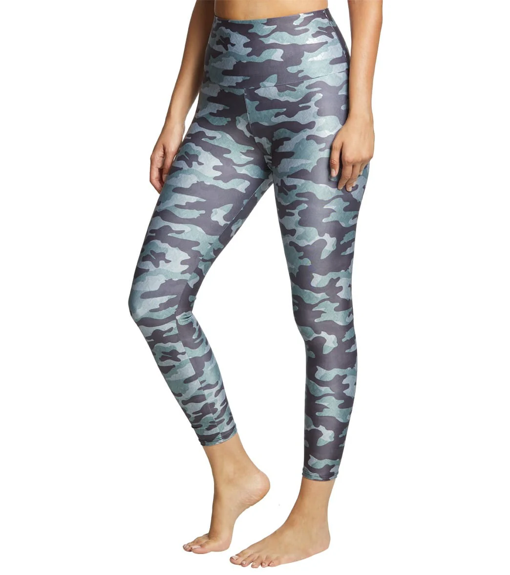 Onzie High Waisted Basic 7/8 Yoga Leggings Distressed Camo