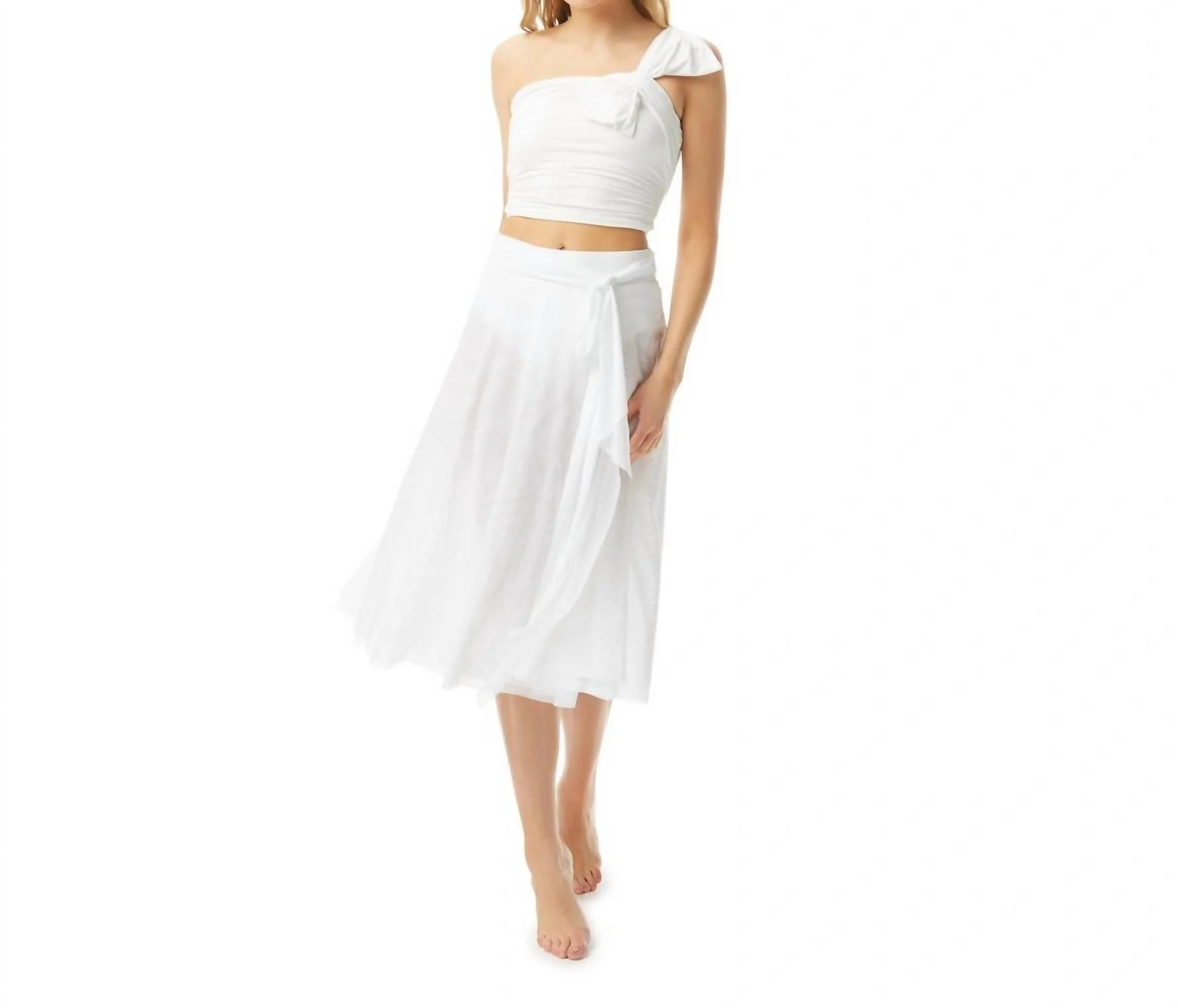 Bowline Mesh Swing Skirt In White