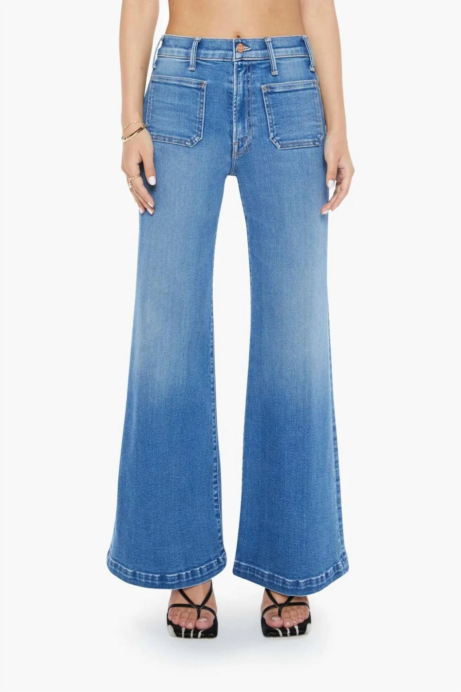 Hustler Roller Patch Pocket Jeans - Petite In Piece By Piece