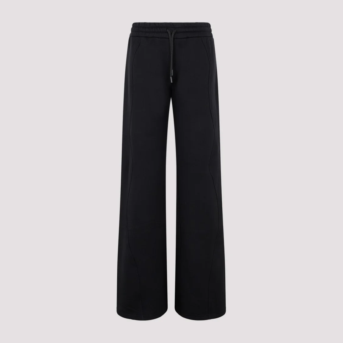 Black Round Cotton Sweatpant