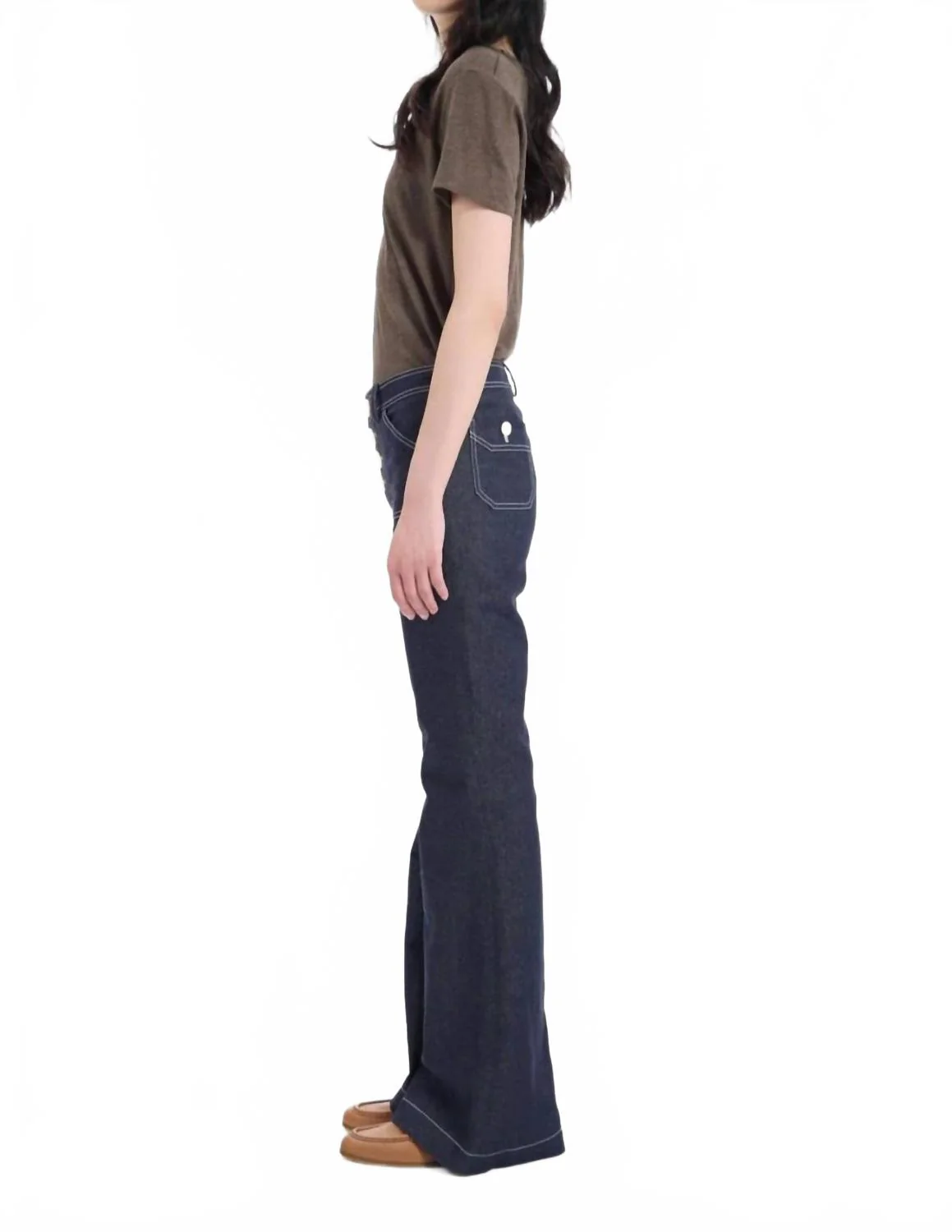 Charlotte Pant In Navy W Cream