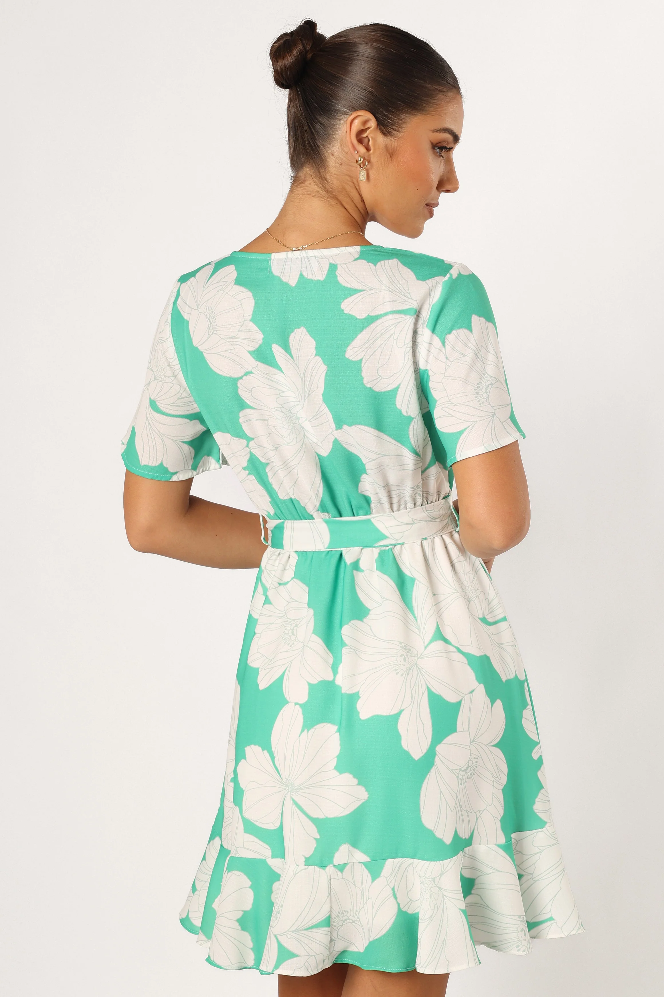 Rylan Mini Dress - Green Floral