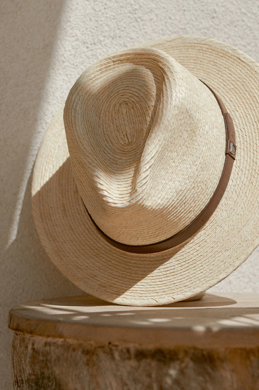 Messer Straw Fedora - Natural/Brown