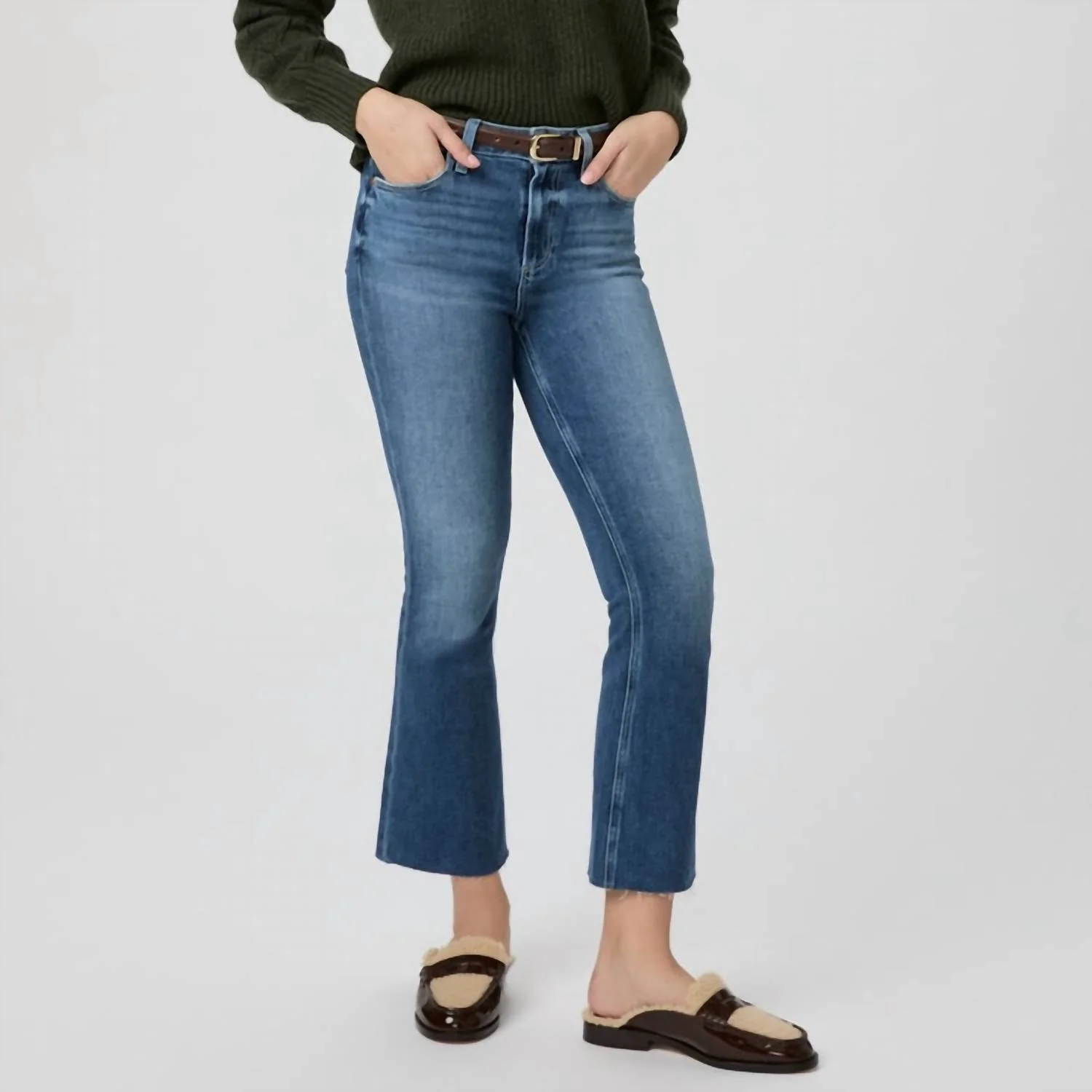 Colette High Rise Crop Jean In Magnolias