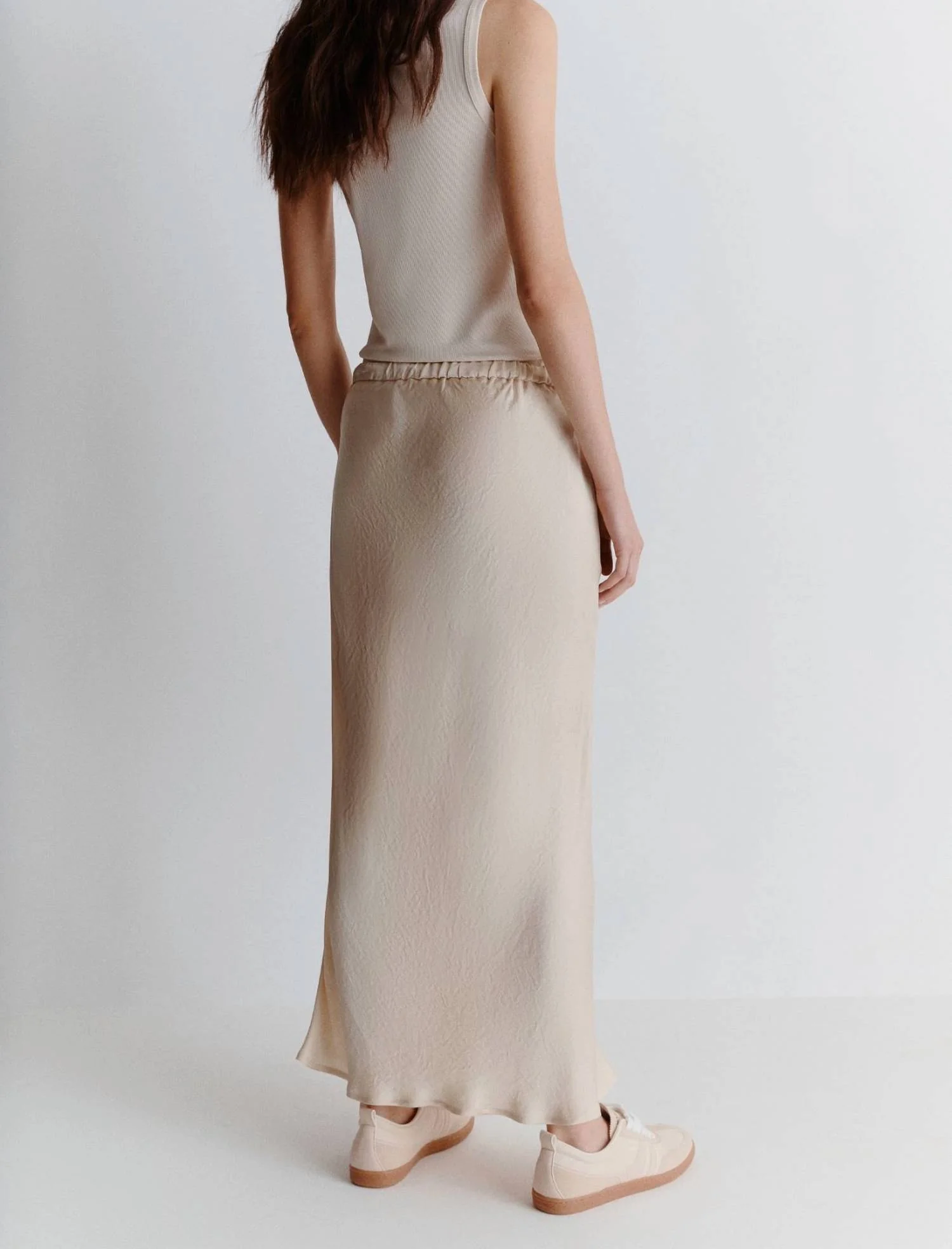 No Maxi Skirt In 003-Champagne