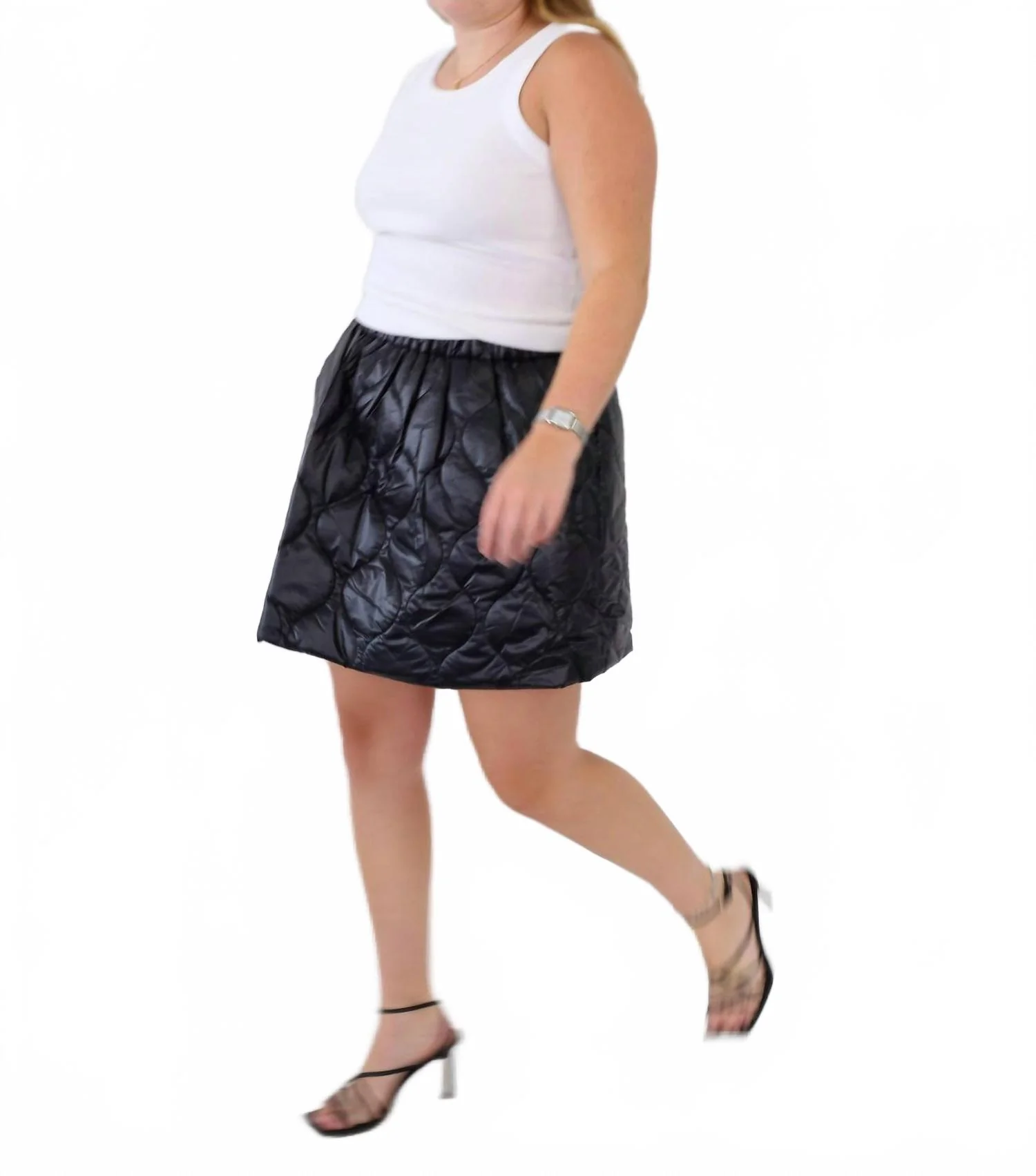 Sierra Quilted Skirt In Black