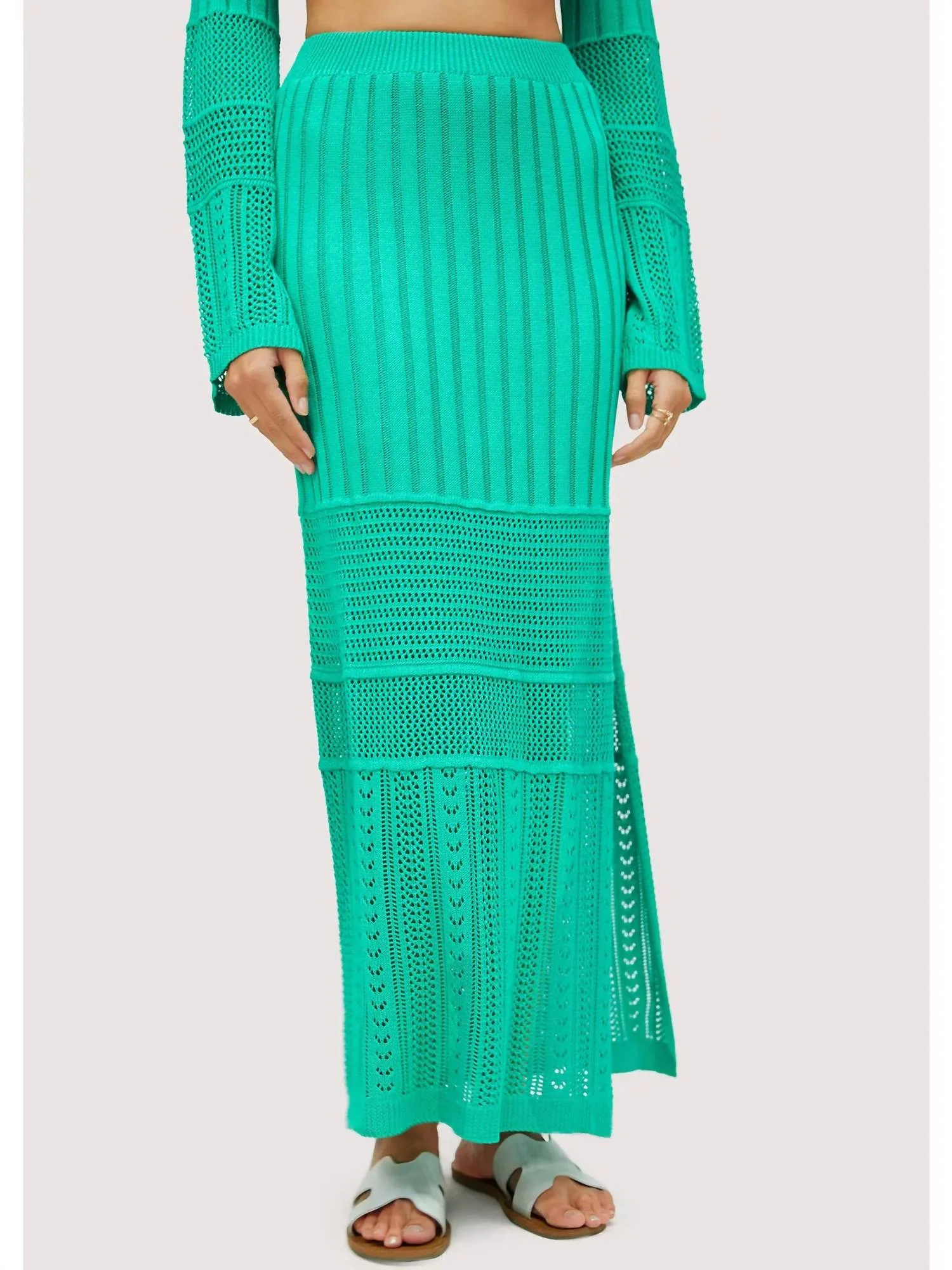 Calypso Maxi Skirt In Green