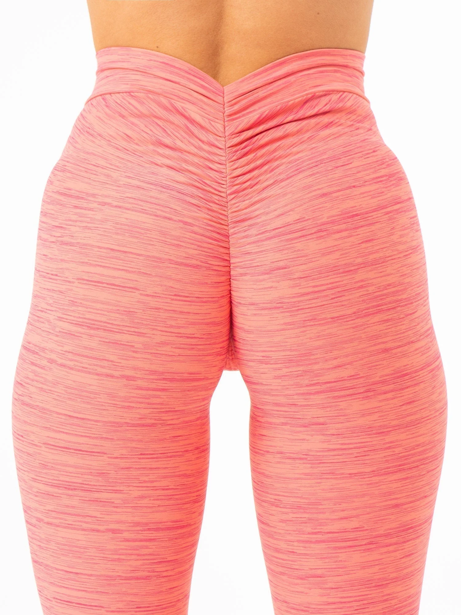 NKD V Scrunch Leggings - Coral Marl