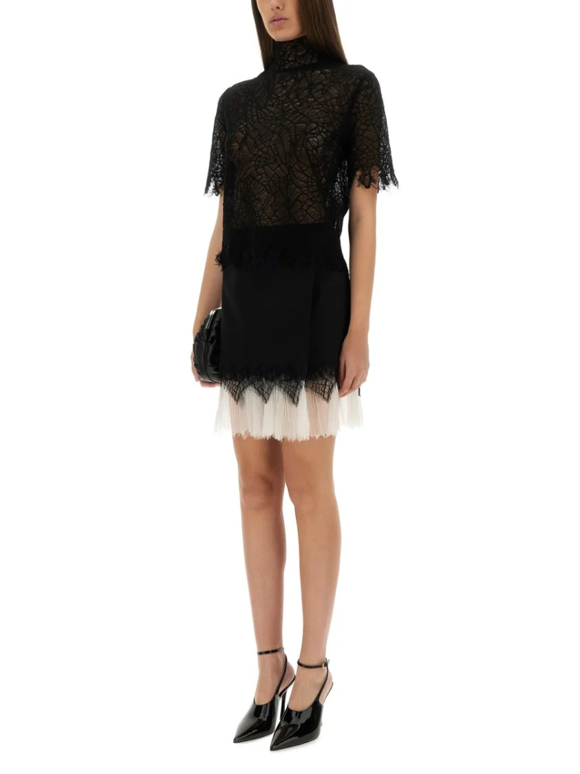 Spider Web Lace Miniskirt