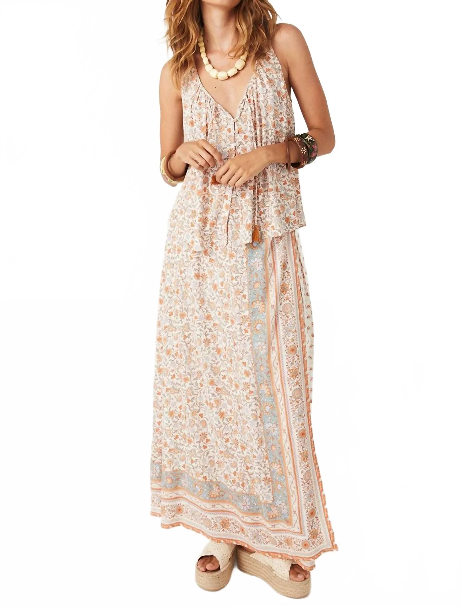 Sunshine Bandit Wrap Skirt In Desert Sage